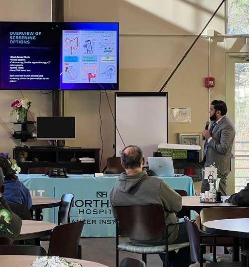 Shahzad Ahmed, MD, Gwinnett Gastroenterologist gives a presentation